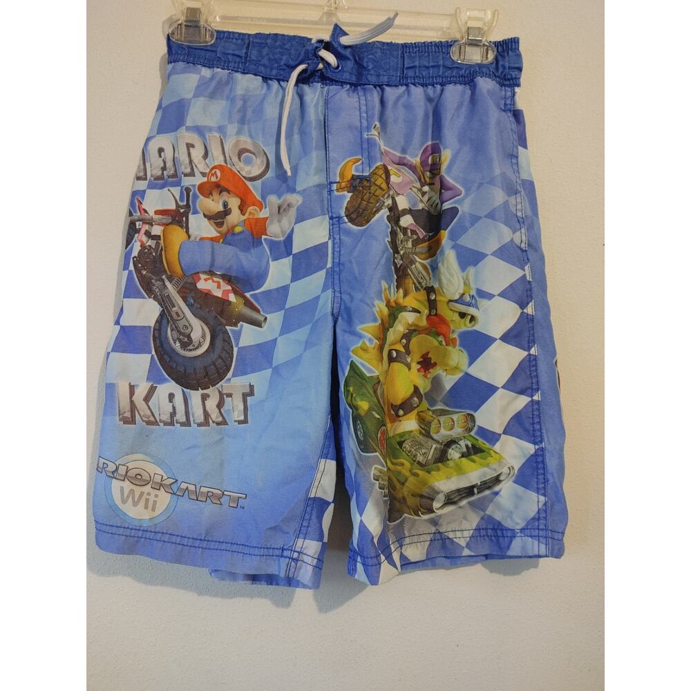 Nintendo Swim Shorts Trunks Pockets Drawstring 10/12